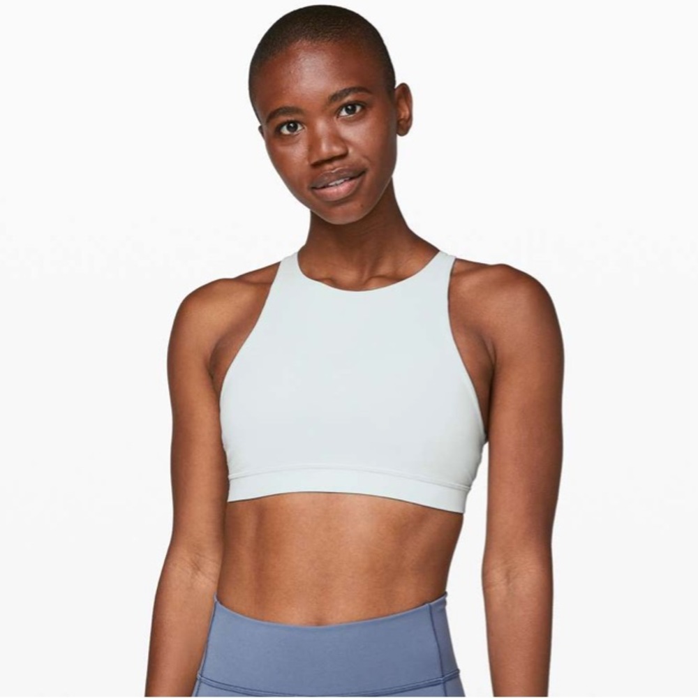 Lululemon Energy Bra *High Neck Almost Blue 6
